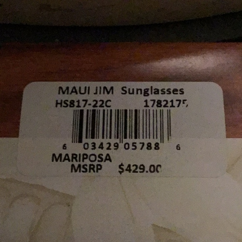 Maui Jim Mariposa HS817-22C Ivory with Gold HCL Bronze Polarized Sunglasses - Picture 4 of 4